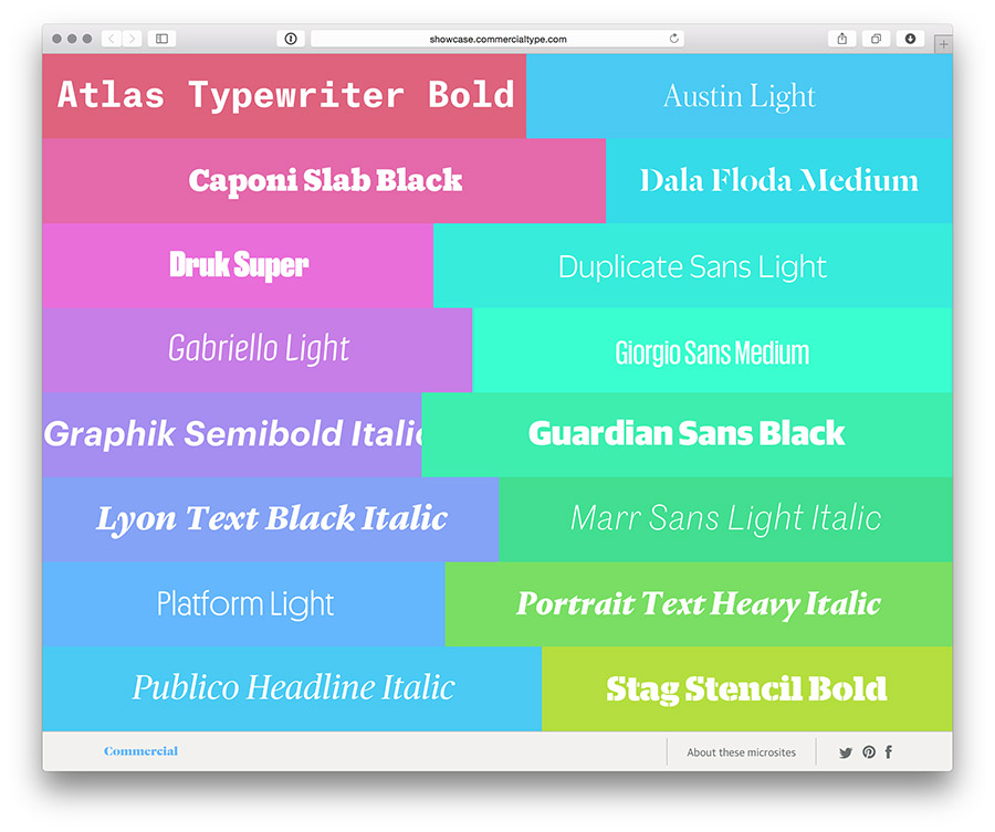 Commercial Type Showcase